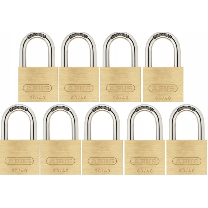 Set 9 Lacate Alama ABUS 60/40, Sistem Unic Cheie, Otel Calit