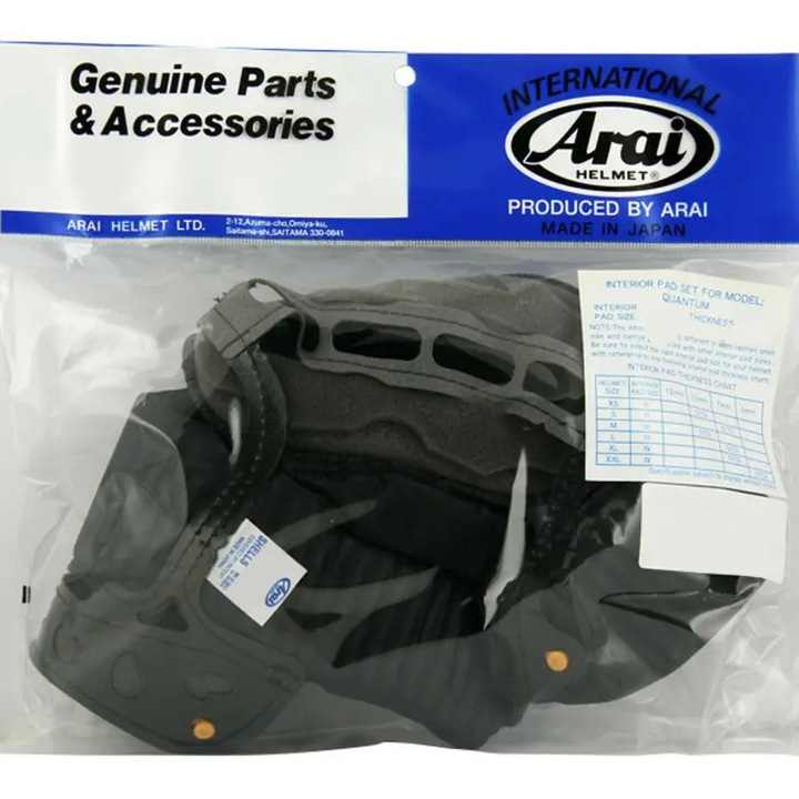 ARAI Interior Dry-Cool XS/S 10mm a Quantum sisakhoz
