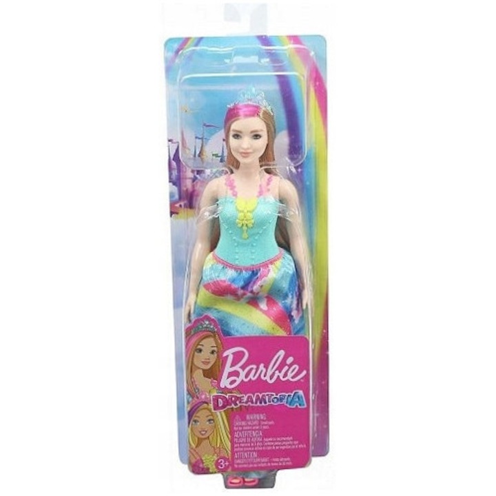Papusa Barbie Dreamtopia Rochie Colorata Mattel GJK16
