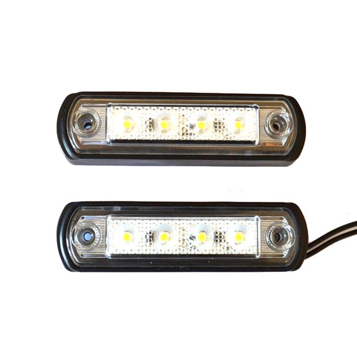 LED gabarit pentru bară de protecție, 12-24V, alb, 1 bucată