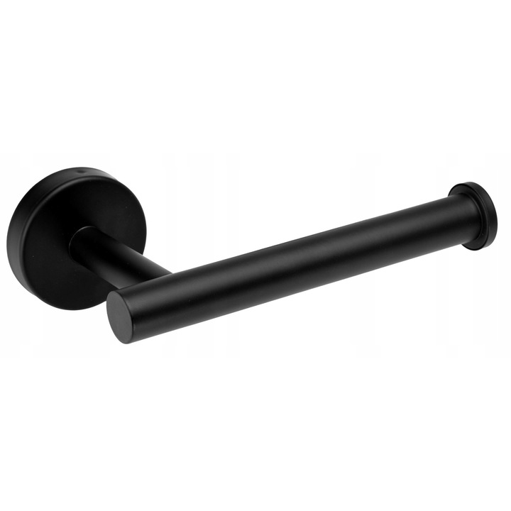 Suport Negru Mat pentru Hartie Igienica, Stil Loft, Metalic