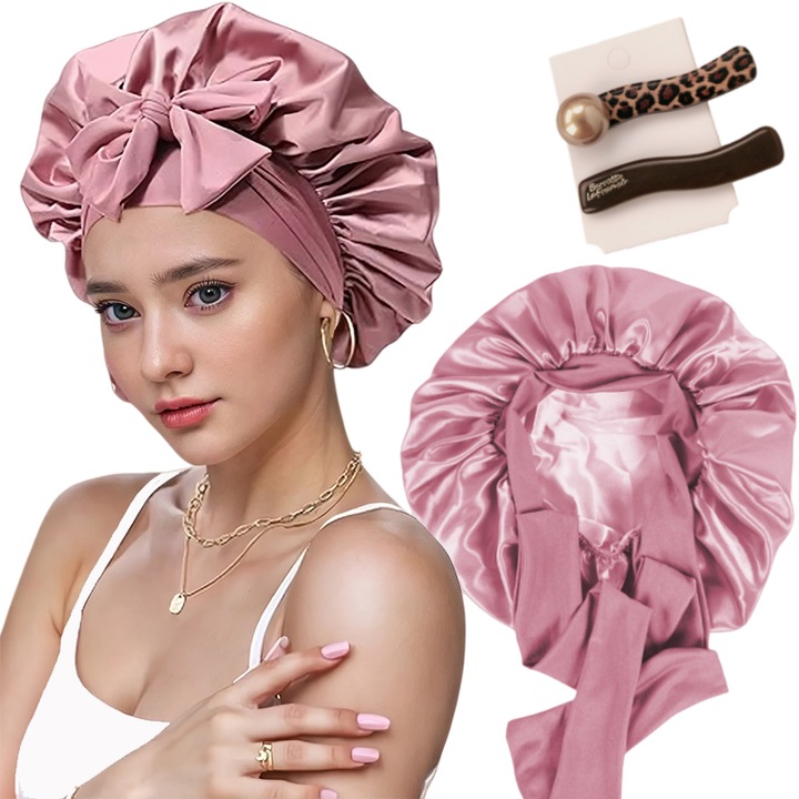 Caciula de dormit, elastica, roz