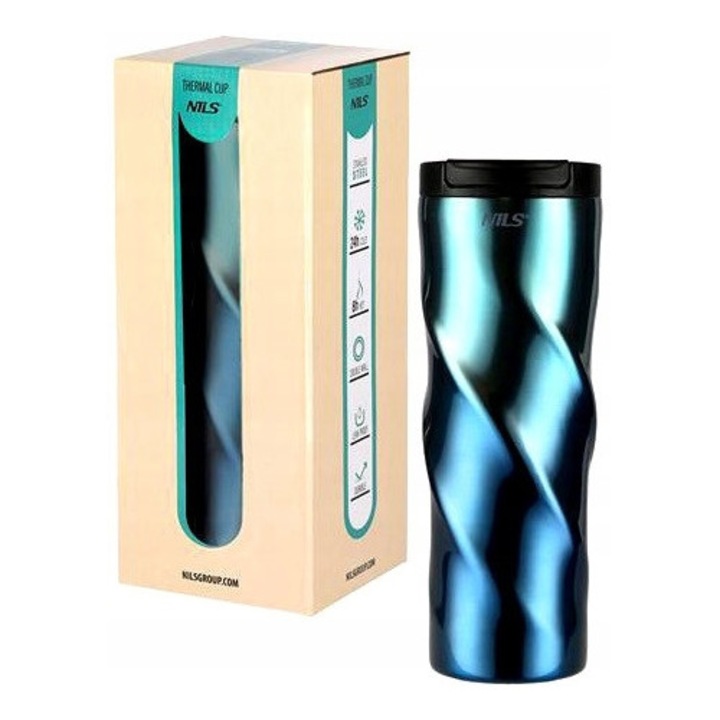 Cana Termica Albastra Nils Camp 500ml - Cafea si Ceai