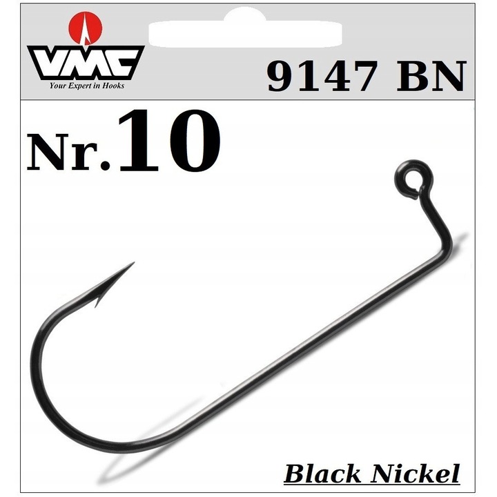 50 x Carlige VMC 9147 BN Nr. 10 pentru Jiguri