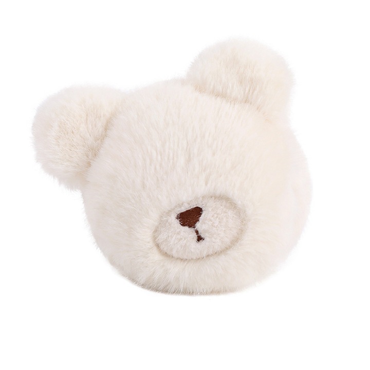 Дамски шапки, пухкави, топли, бели, EZ-13, сгъваеми