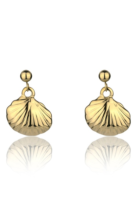 Amelia Parker, Cercei drop in forma de scut, Auriu