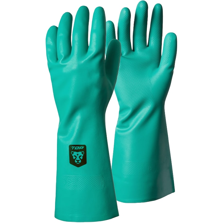 Mănuși de protecție nitril TOP NISTORM, verde, 7/S (3 perechi)