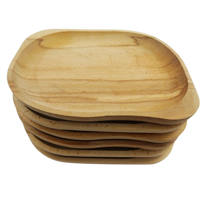 Fa tányérl szett – 6 db-os