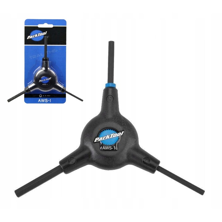 Cheie multifuncțională Park Tool AWS-1 3 în 1, 4x5x6 mm, otel, ergonomic