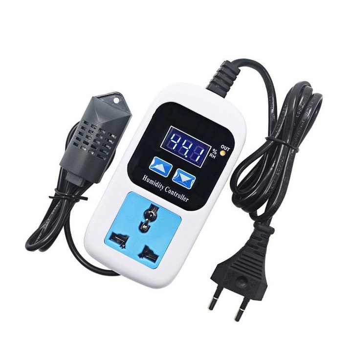 Higrostat digital programabil XK-W2008, control umiditate 0-99% RH, AC 220V, 10A