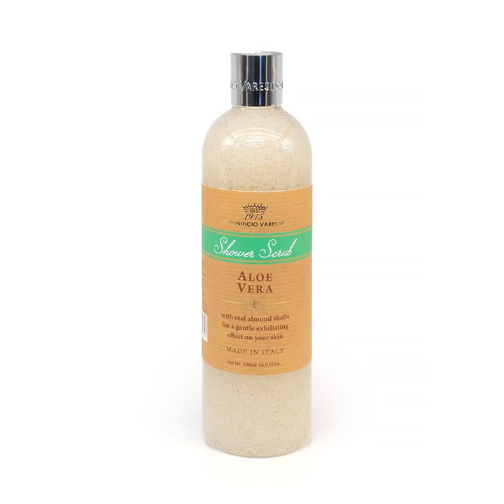 Saponificio Varesino Aloe tusfürdő 500ml, gyengéd hámlasztóval, aloe illattal