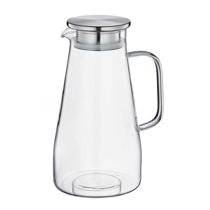 Carafa, Cilio, sticla borosilicata/inox, 1,6 l, 12,5x22,5cm