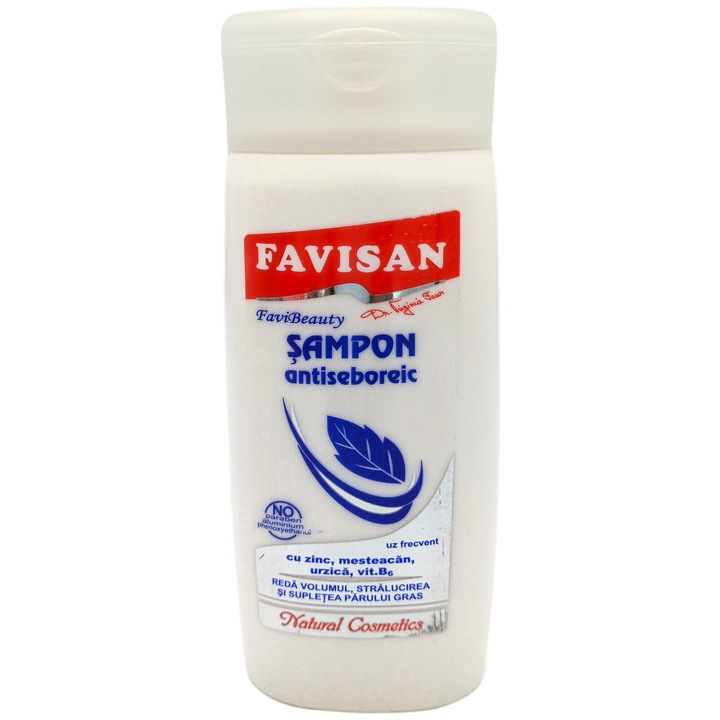 Sampon AntiSeboreic cu Zinc, Mesteacan, Urzica, Vitamina B6 si Unt cacao, formula dr. Virginia Faur, 200ml, Laboratoarele Favisan