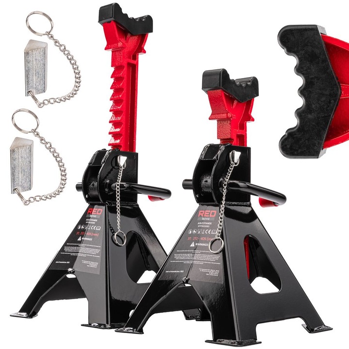 Capre auto 3T – Set 2 bucati, reglabile cu clichet si stift de siguranta