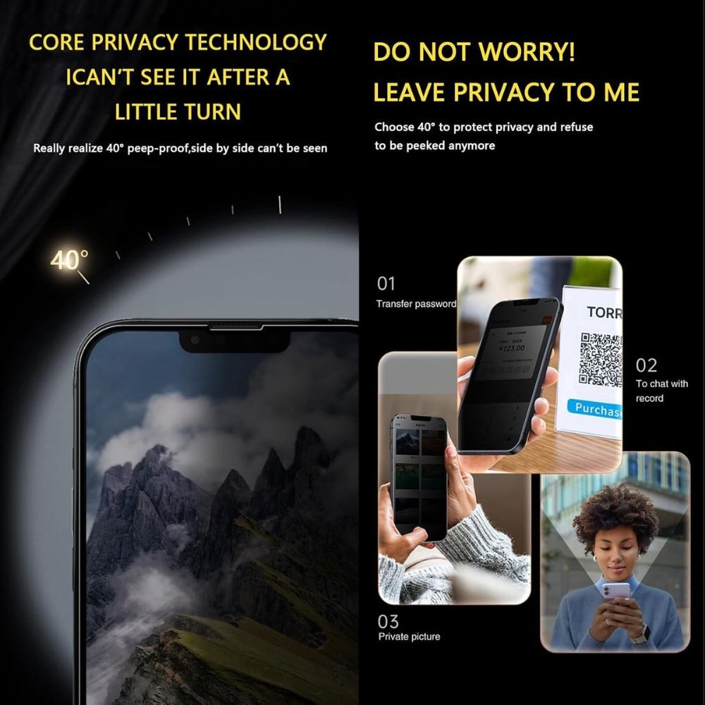 Folie Sticla Privacy pentru Motorola Edge 60 Pro, Full Cover, Protectie Profesionala, Ultra Rezistenta, Calitate Premium