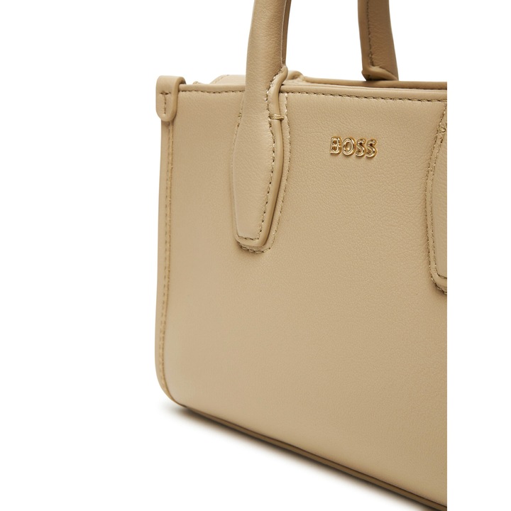 Дамска чанта Boss Light Beige 274, екологична, различни размери.
