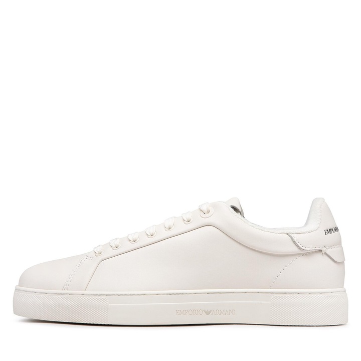 Tenisi barbati, Emporio Armani, Off White, piele naturala, alb