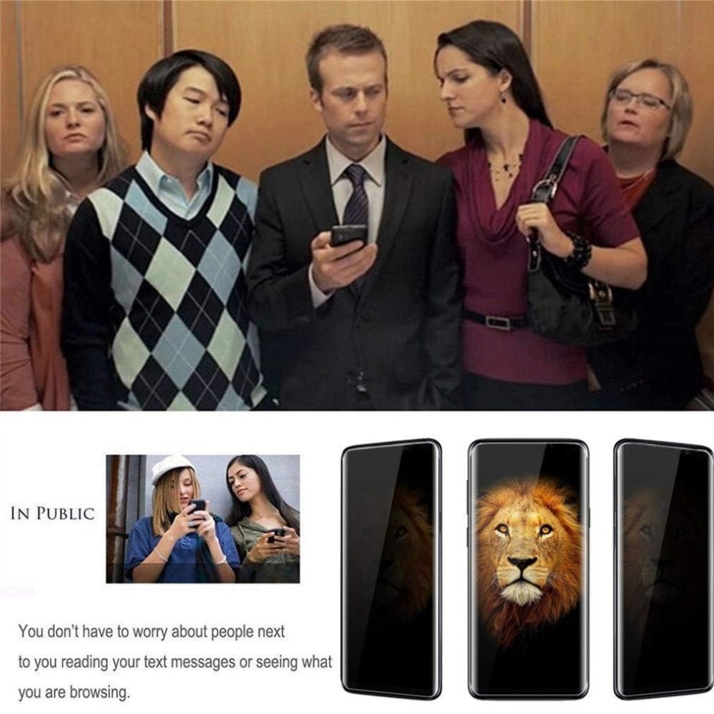 Folie Anti-Spy compatibila cu Honor Magic8 Lite (0.18mm), 3D Privacy, Filtru de confidentialitate, Protectie intimitate, Calitate japoneza, Adeziv complet, Negru