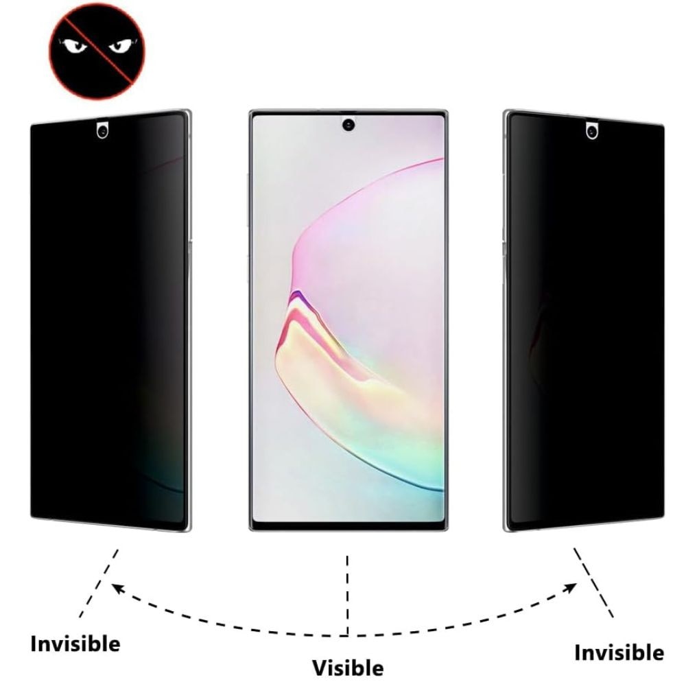 Folie Anti-Spy compatibila cu Honor Magic8 Lite (0.18mm), 3D Privacy, Filtru de confidentialitate, Protectie intimitate, Calitate japoneza, Adeziv complet, Negru