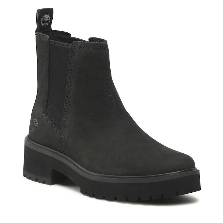 Botine dama, Timberland, Carnaby Cool Basic C, negru, piele naturala