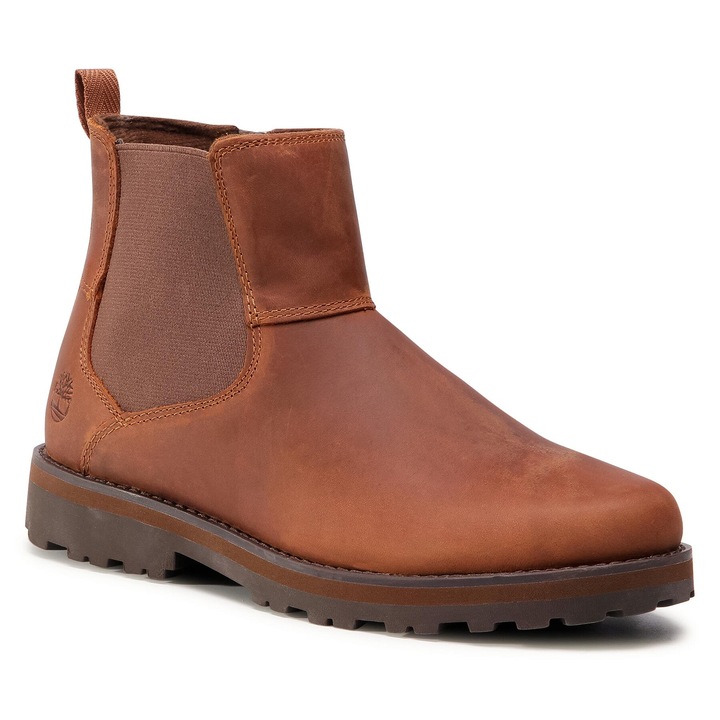 Ghete dama Timberland Courma Kid, piele naturala, maro, 39 EU
