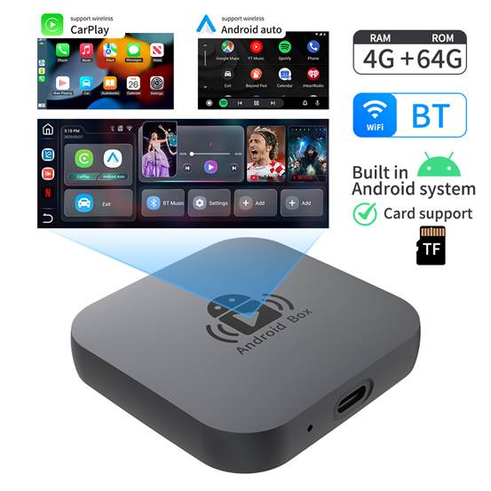 Adaptor Wireless CarPlay & Android Auto K713, 4 GB RAM, 32 GB