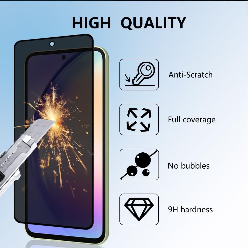 Folie de protectie din sticla securizata pentru Honor Magic 7 Lite, unghi de confidentialitate de 28°, acoperire completa, rezistenta la zgarieturi, duritate 9H, 99,99% HD