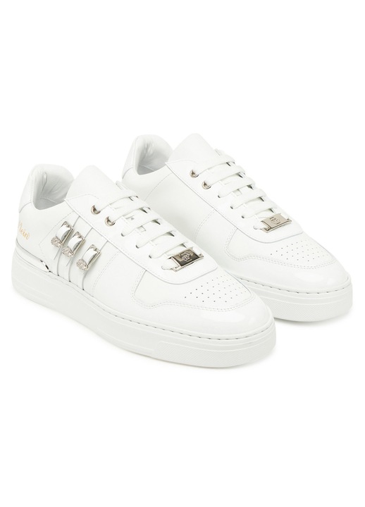 Tenisi dama, Philipp Plein WSC2780 PLE075N, piele naturala, alb