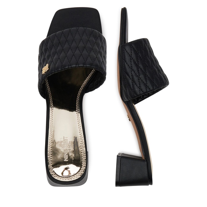 Papuci de dama cu toc, Nine West, negru