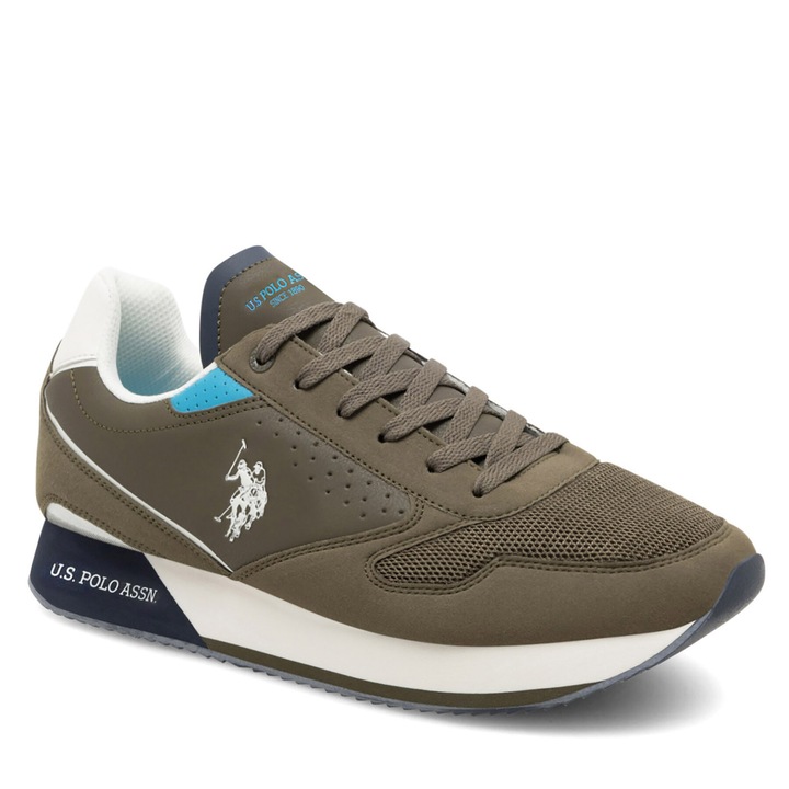 Tenisi barbati U.S. Polo Assn. NOBIL003G, kaki, sintetic, 41 EU