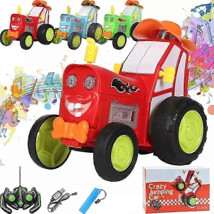 Ugráló kaszkadőr autó, ugrás mutatványokkal fényekkel és zenével, őrült ugrás Billeksaker_Kvalitetsgåvo, piros