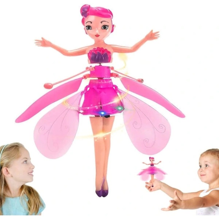 Интерактивна играчка, Летяща фея със сензори, USB, розова