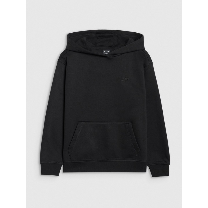 4F Lanyka oversize kapucnis pulover, Fekete