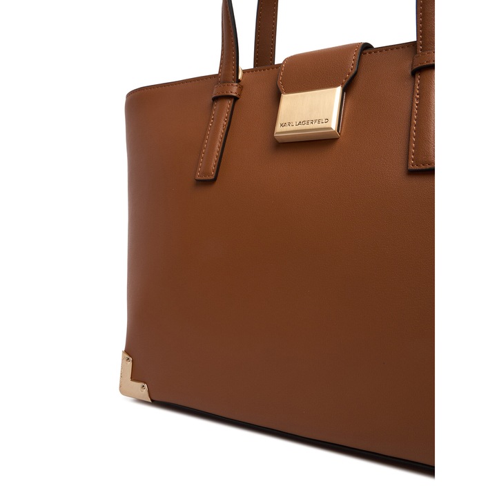 Karl Lagerfeld női táska, sötétbarna, természetes bőrből