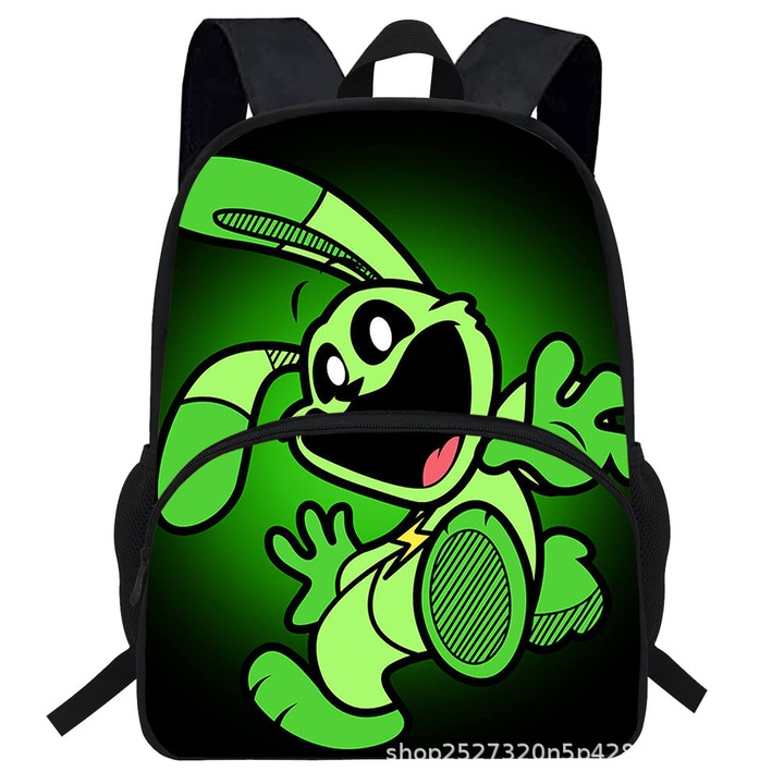 Ghiozdan scolar, design personaje de desene animate, animale zambitoare, multicolor, 30x45cm