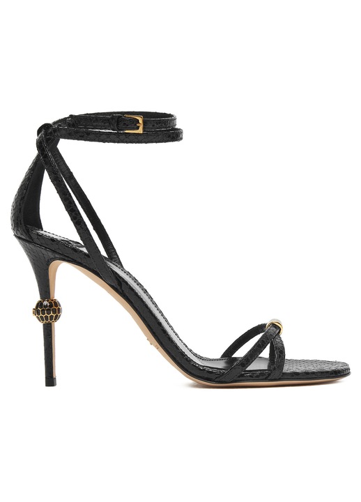 Sandale dama, Elisabetta Franchi, 110 piele naturala, negru, Negru
