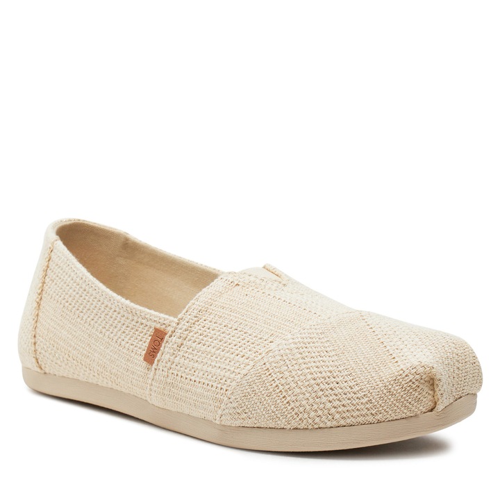 Női mokaszin TOMS, espadrille natúr, 10020656, légáteresztő anyag, 37.5 EU