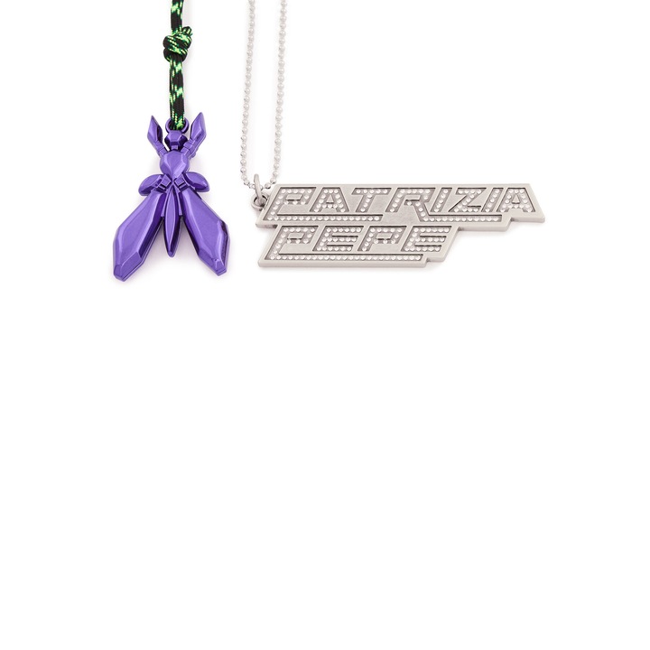 Kulcstartó Patrizia Pepe Purple Fly Mix, műanyag, lila