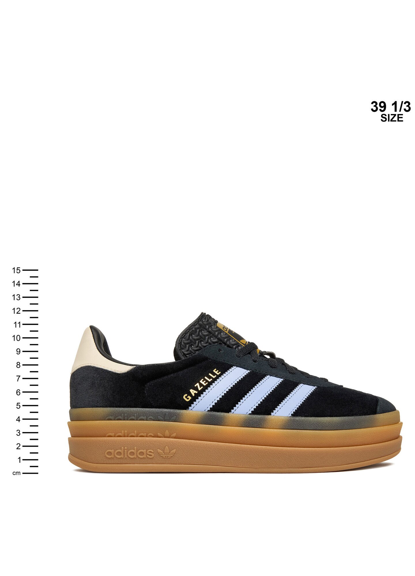 Tenisi unisex Adidas Gazelle Bold, piele naturala, negru, 36 2/3