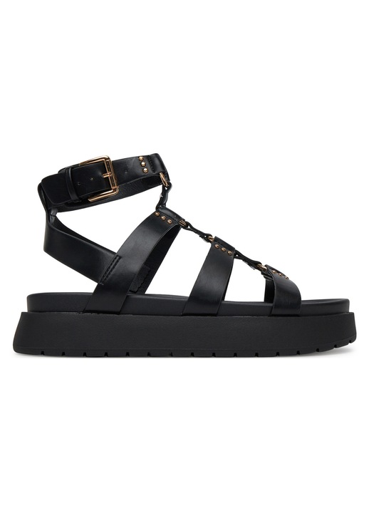 Sandale dama, Deezee, negru, piele ecologica, Negru