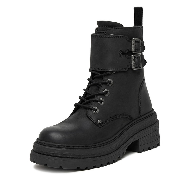 Ghete dama CEO-WI34-ALASKA, Piele naturala, Negru, Negru