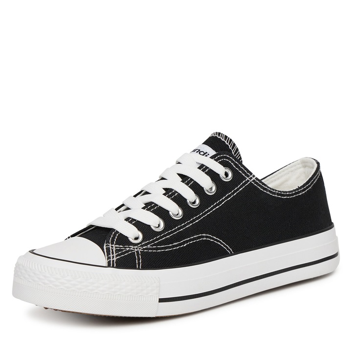 Tenisi pentru dama, Sprandi, textil, alb/negru