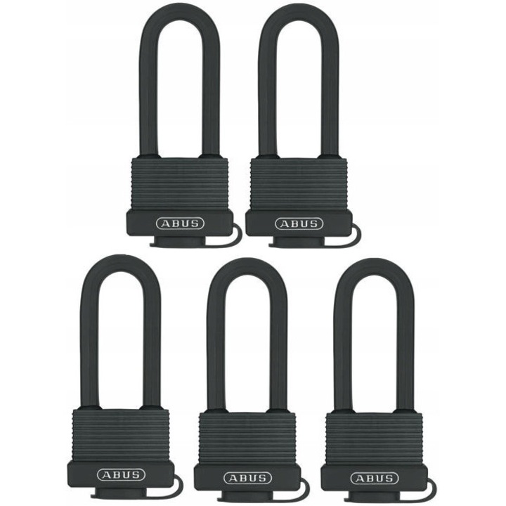 Set 5 Lacate Abus 70/45HB63, Sistem Un Singur Cheie, Rezistent Apa