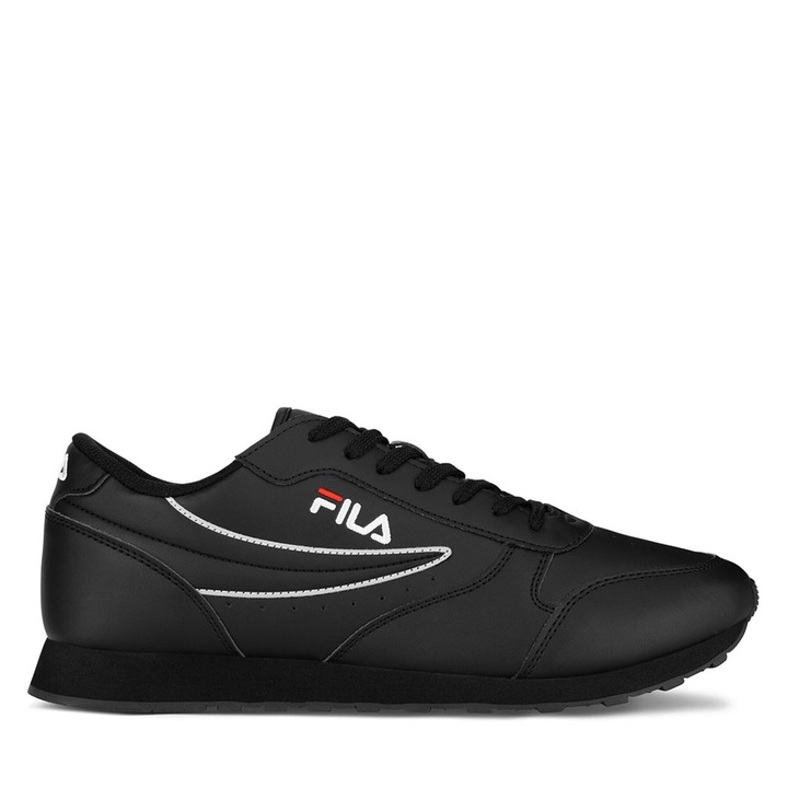barbati Fila, Black Orbit, piele ecologica, negru, Negru