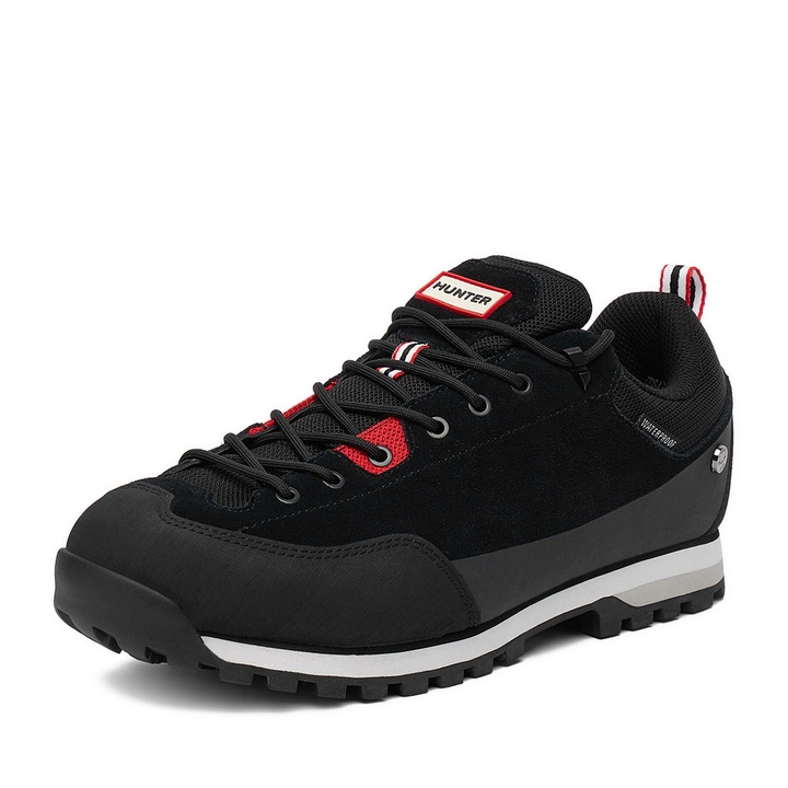 Pantofi sport barbati, HUNTER, bocanci negru, piele naturala, freestyle