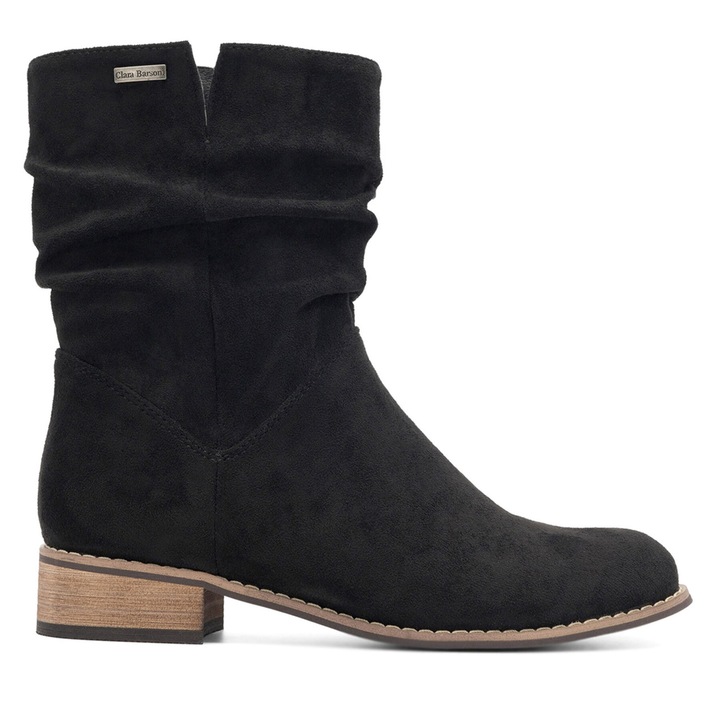 Botine dama, Clara Barson, negru, textil WS14087-02