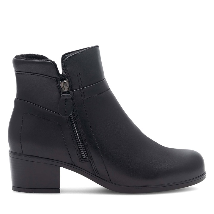 Botine dama Go Soft EST-GUSTA-11, negru, piele naturala