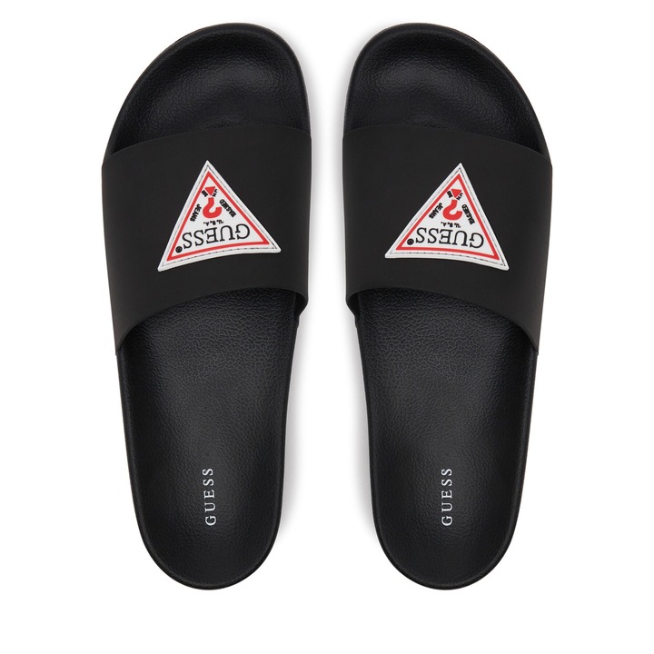 Slapi barbati, Guess, material sintetic, negru