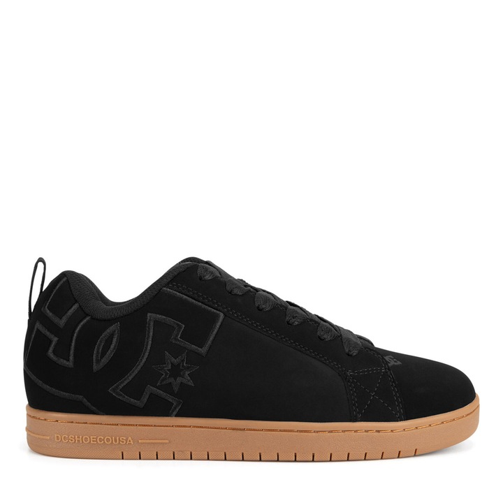 barbati DC Shoes, COURT GRAFFIK, piele naturala, negru, Negru