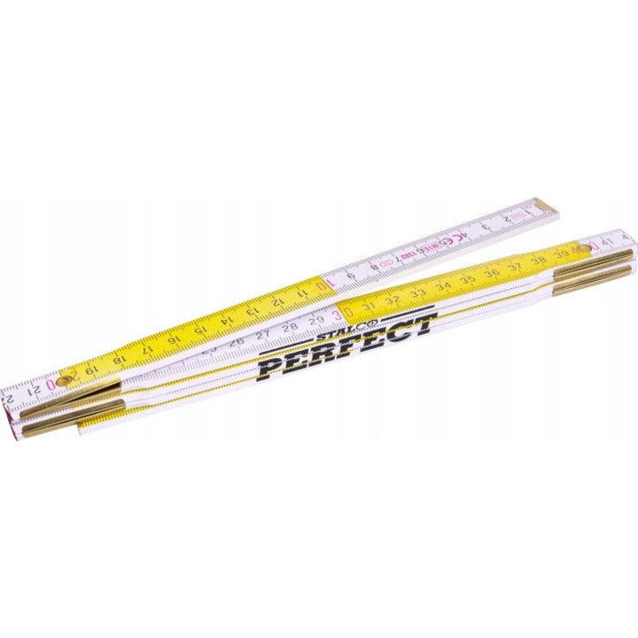 Ruleta Stalco PERFECT 2m, Lemn Fag, Clasa III